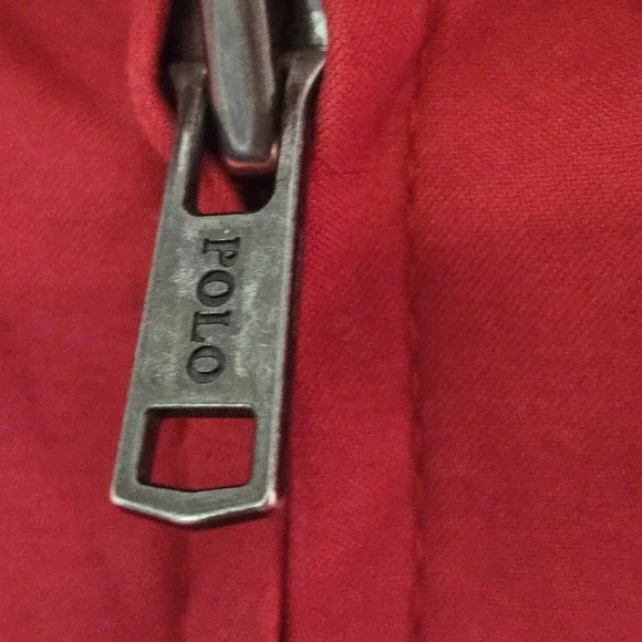 Vtg Polo Golf Ralph‎ Lauren L Red Harrington Jacket Bomber Windbreaker Full Zip